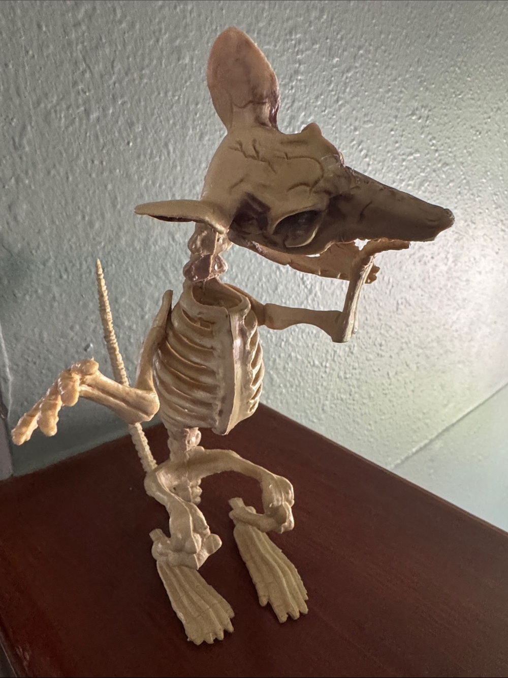 Skeleton Rat Decor - Beige Faux Skeletal Ornament